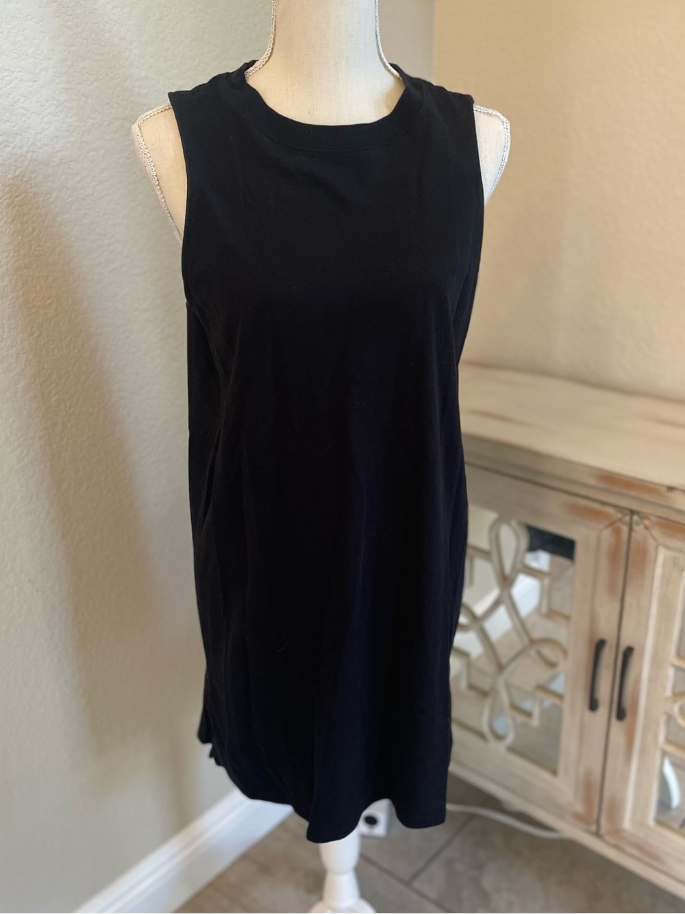 Women's Black Sleeveless Tank dress SZ MED